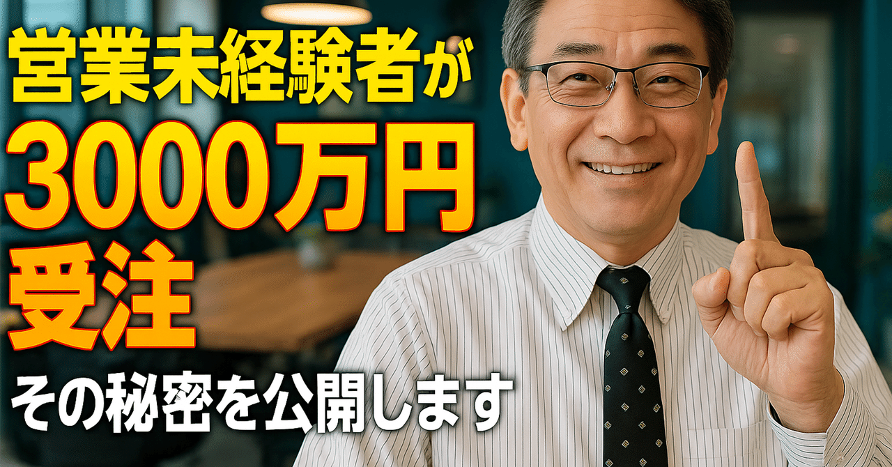 衝撃】営業未経験者が3000万円受注した