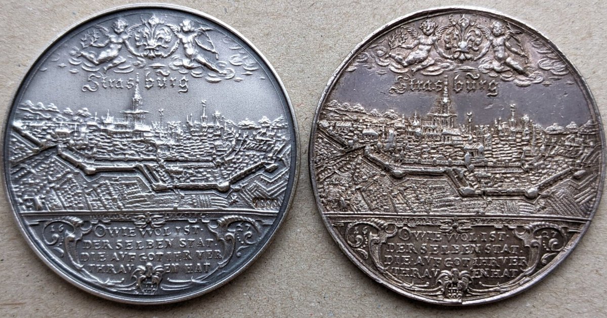1627年 ストラスブール 都市景観 銀メダル (1627 Strasburg