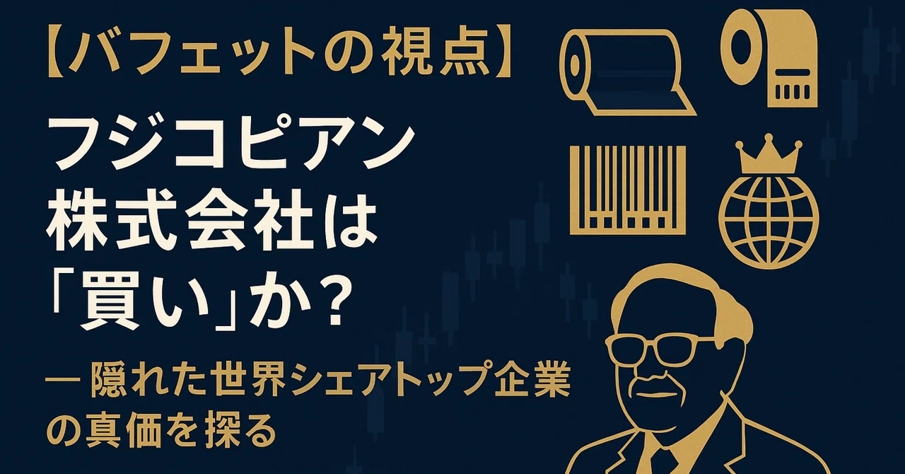 【バフェットの視点】フジコピアン株式会社は『買い』か？ — 隠れた世界シェ …