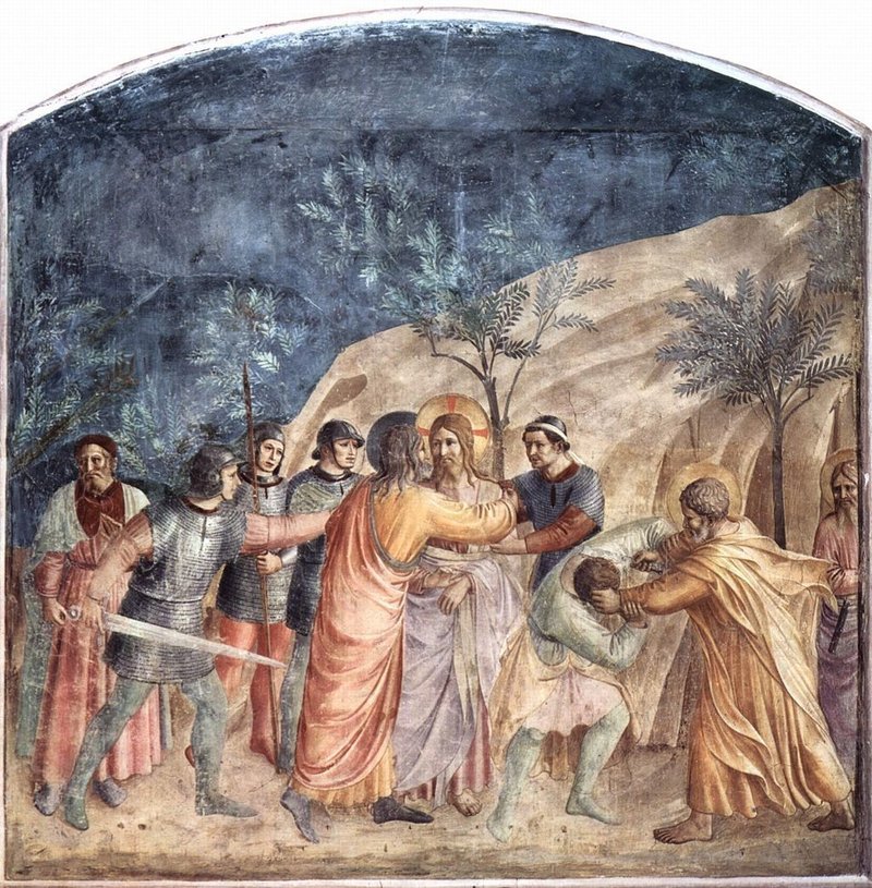 Fra_Angelico フラアンジェリコ　イエスの捕縛　ユダの接吻　JUDAS　ゲッセマネ