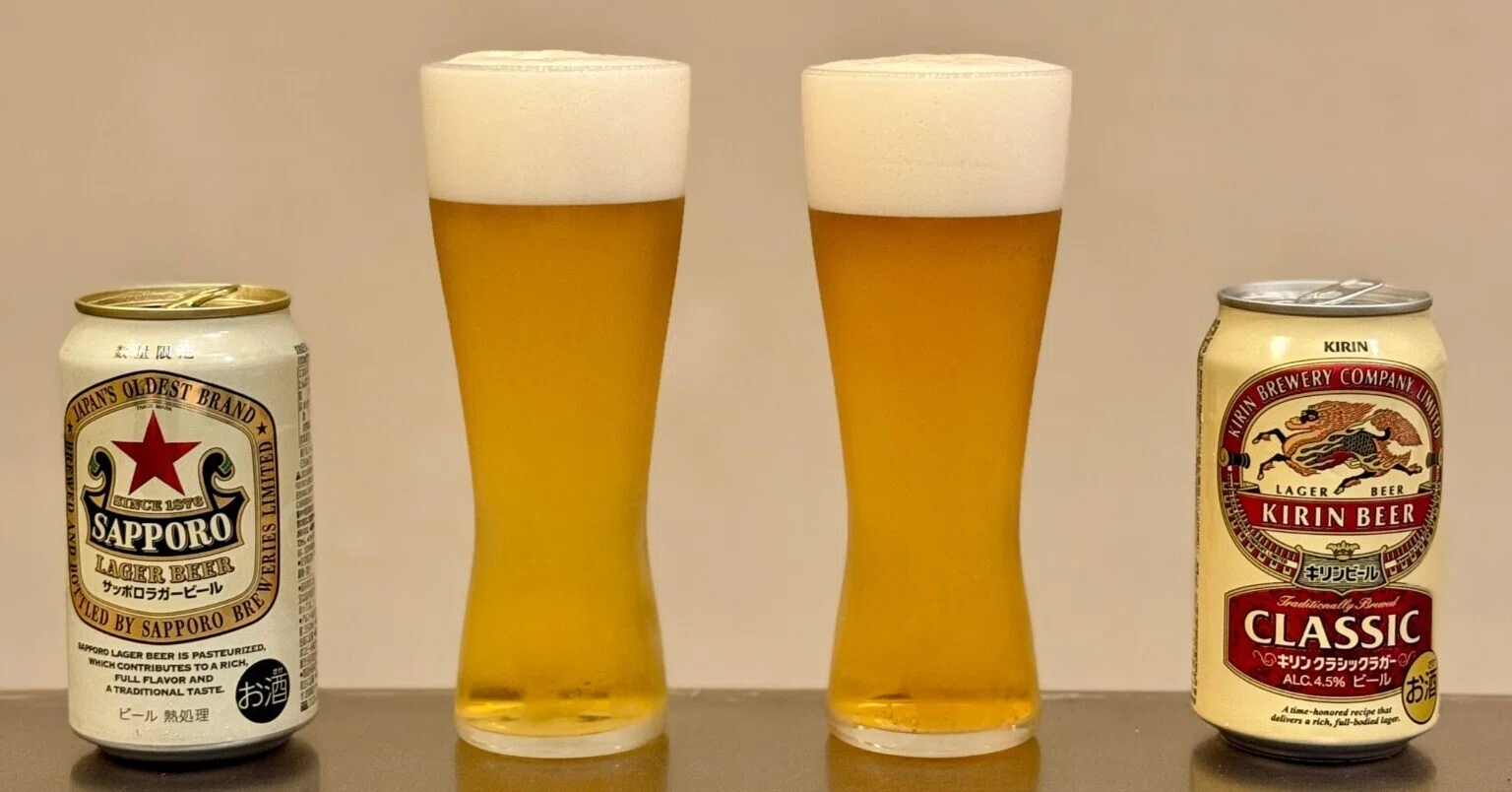 サッポロラガービール」と「キリンクラシックラガー」を飲み比べてみた
