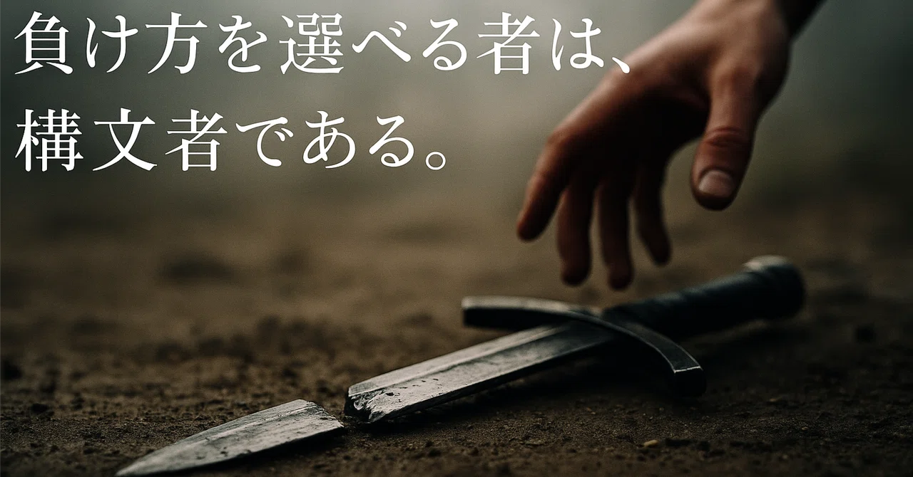 『記録に残るのは勝者。記憶に残るのは、敗者。』──構文屋が選ぶ「かっこいい負け」の作法|Professor.F