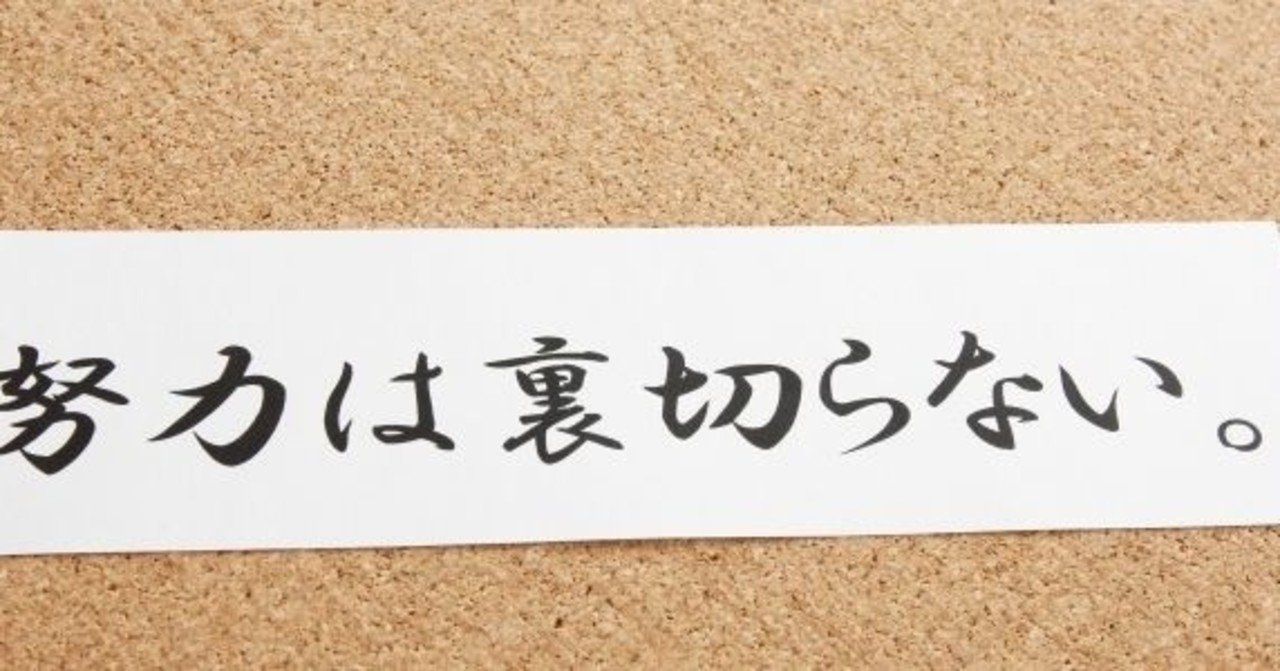 努力は裏切らないは本当なのか くぼうち Note