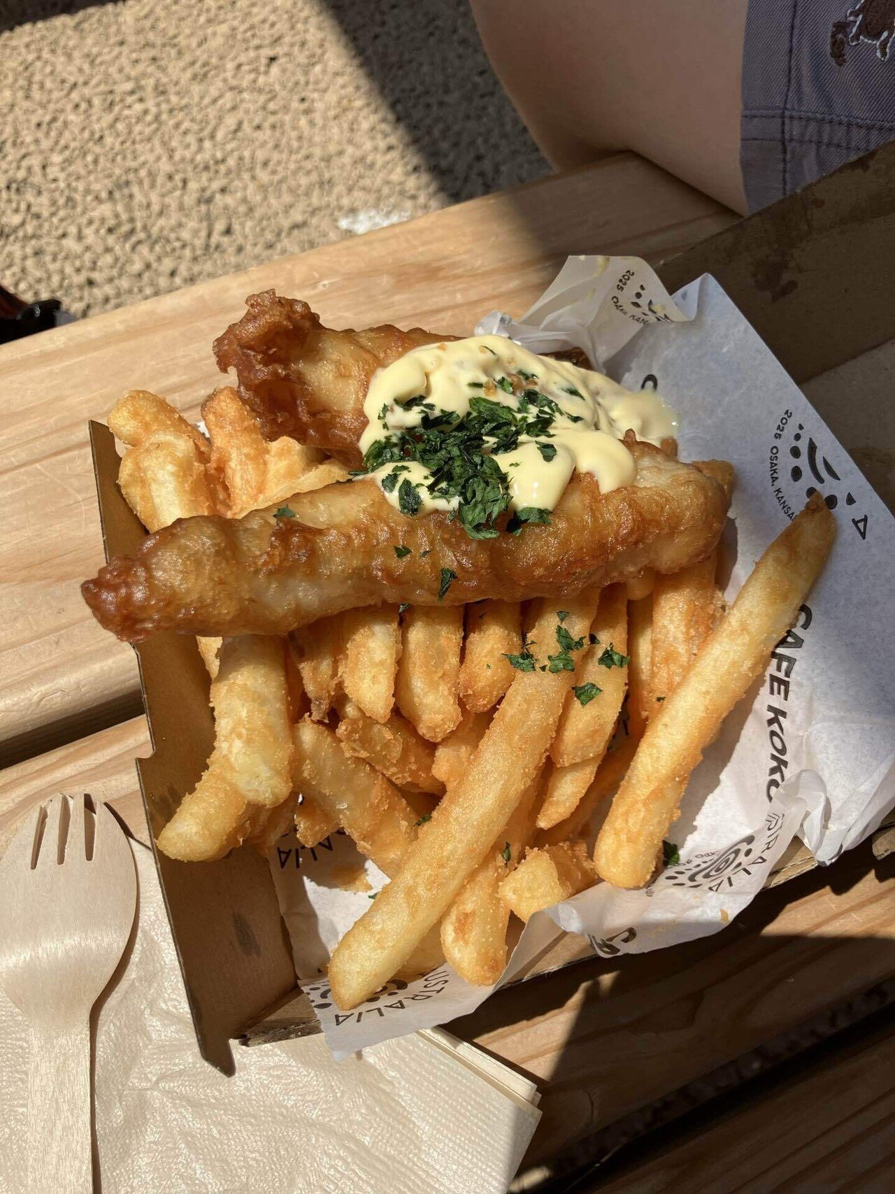 万博で食べたフィッシュ&チップスがとても美味しかった。｜eri