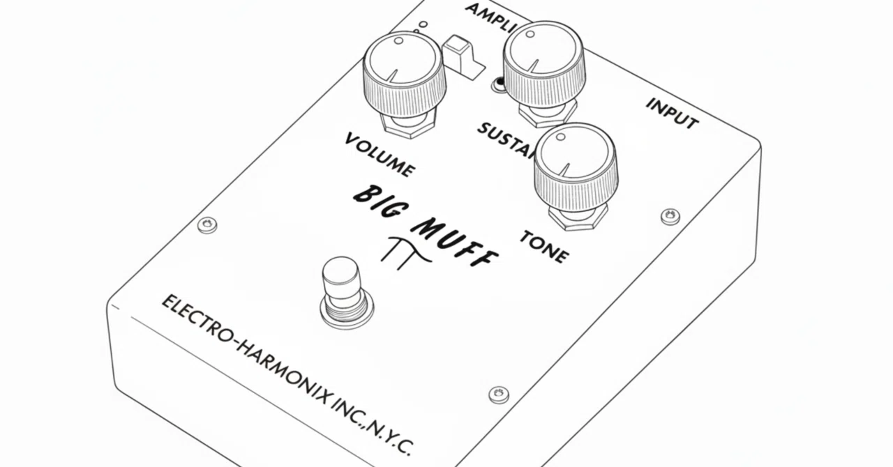 要説明確認　中身は近年物のBig Muff　筐体はエルクbigmuff ELECTRO-HARMONIX Big Muff Pi 2は、幻のデュアル・オペアンプ仕様の