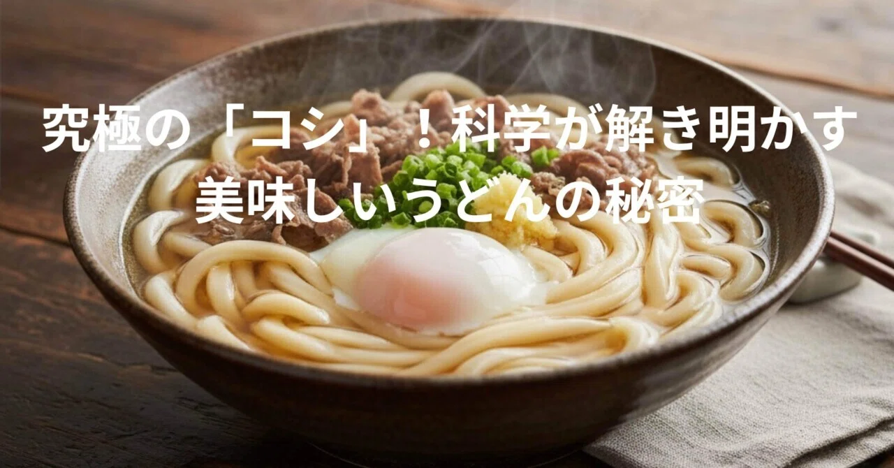 究極の「コシ」!科学が解き明かす美味しいうどんの秘密|bitter