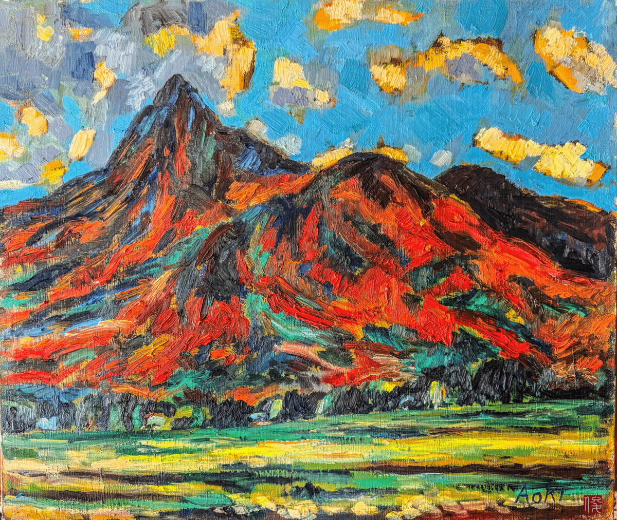 油絵 F8「冬磐梯」絵画 油絵 F8「冬磐梯」絵画