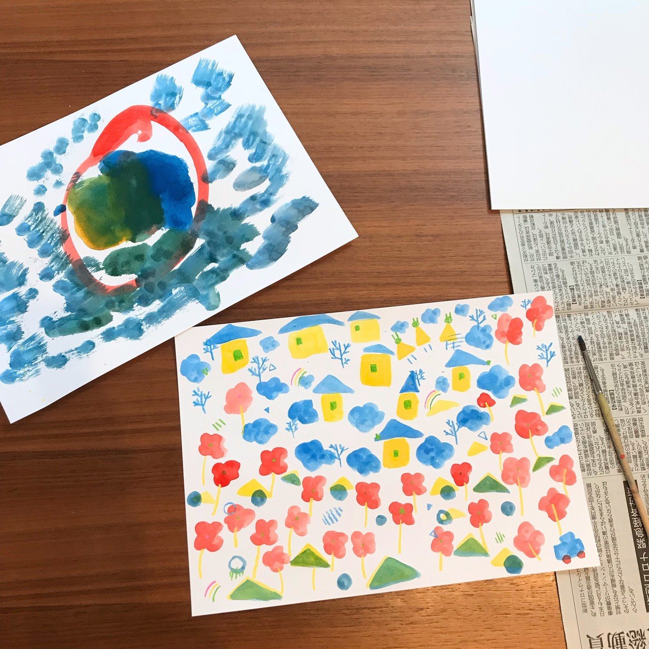 4歳の子どもとおうちでお絵かき 水彩編 おがわ わこと Note