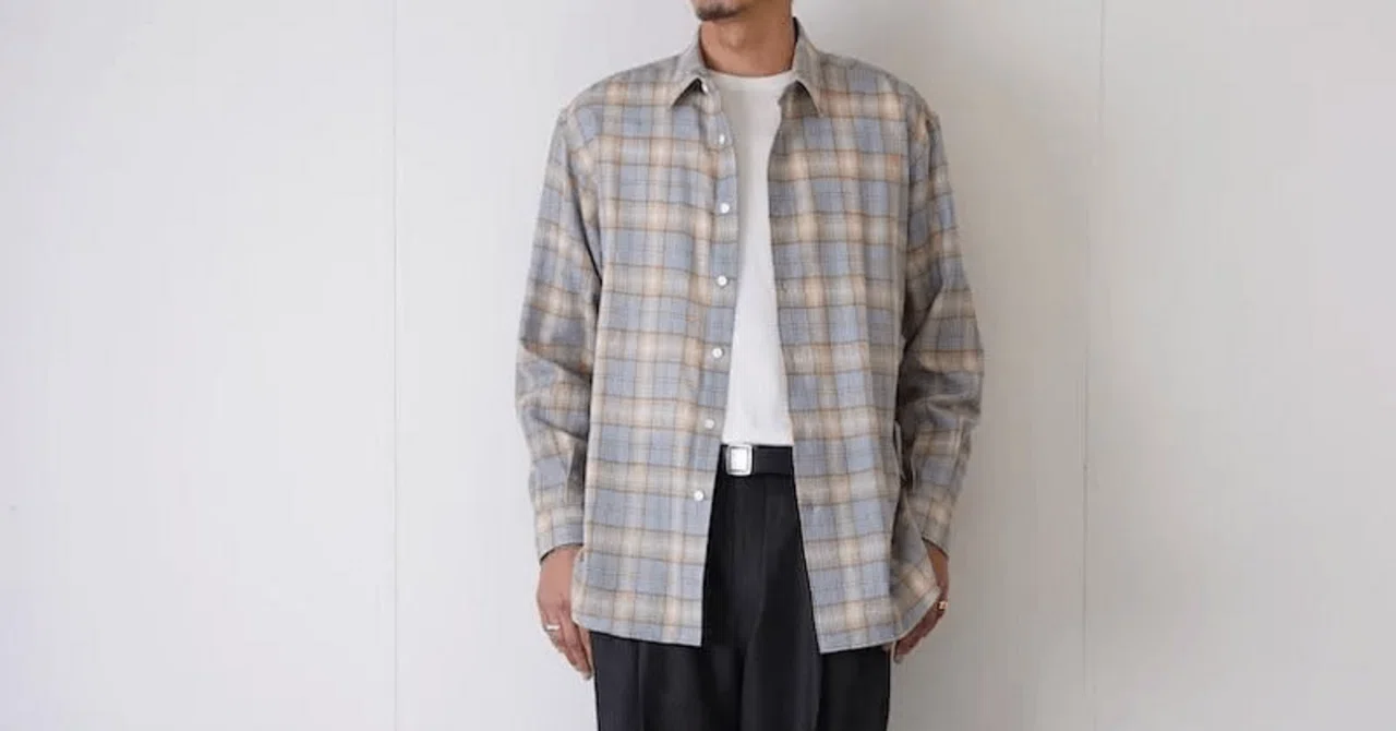 AURALEE】もう一つの名作チェックシャツAIRY WOOL CHECK SHIRT入荷です
