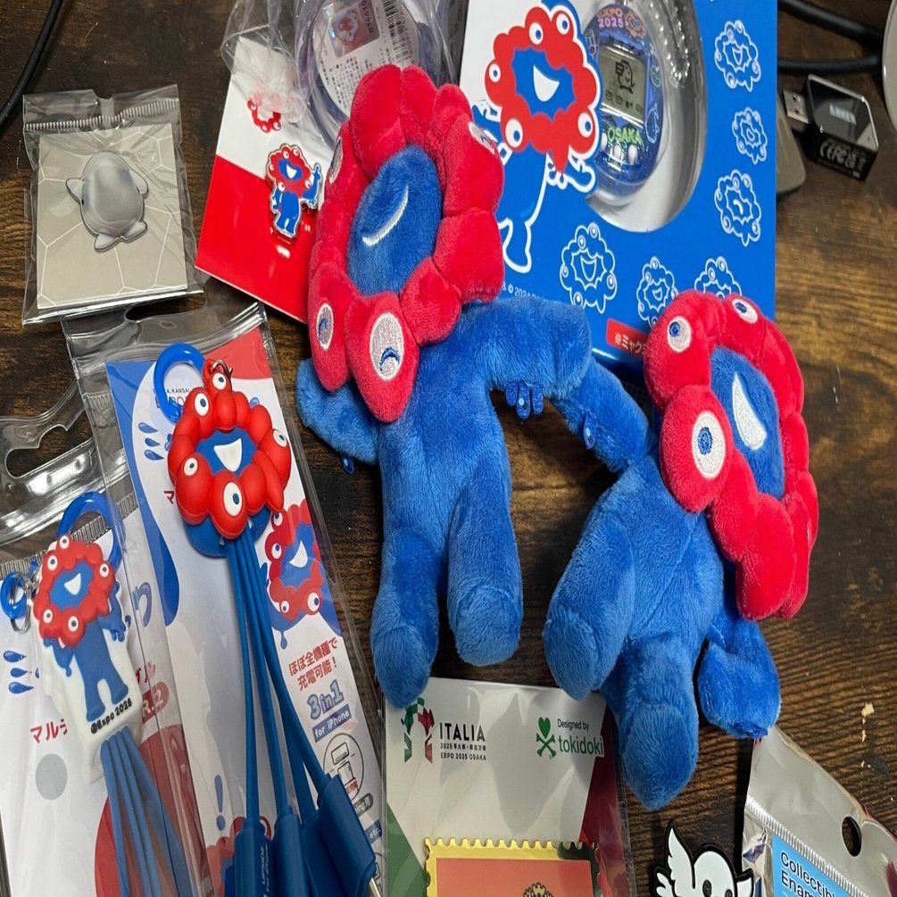 9月万博でゲットしたお土産・ミャクミャクグッズ・たまごっち｜Roreda