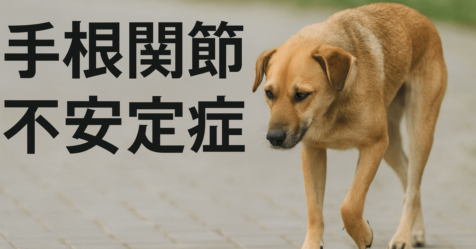 犬の前肢跛行シリーズ 第11回：手根関節不安定症（Carpal instability