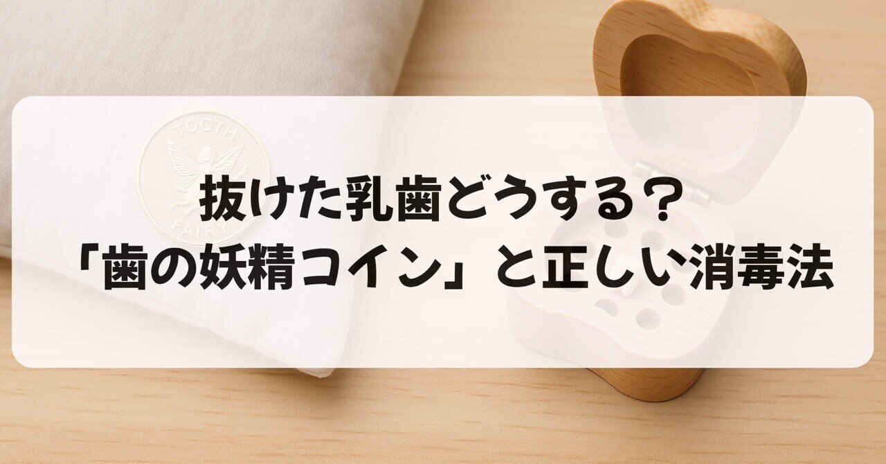 抜けた乳歯どうする？「歯の妖精コイン」と正しい消毒法｜椎名めうら