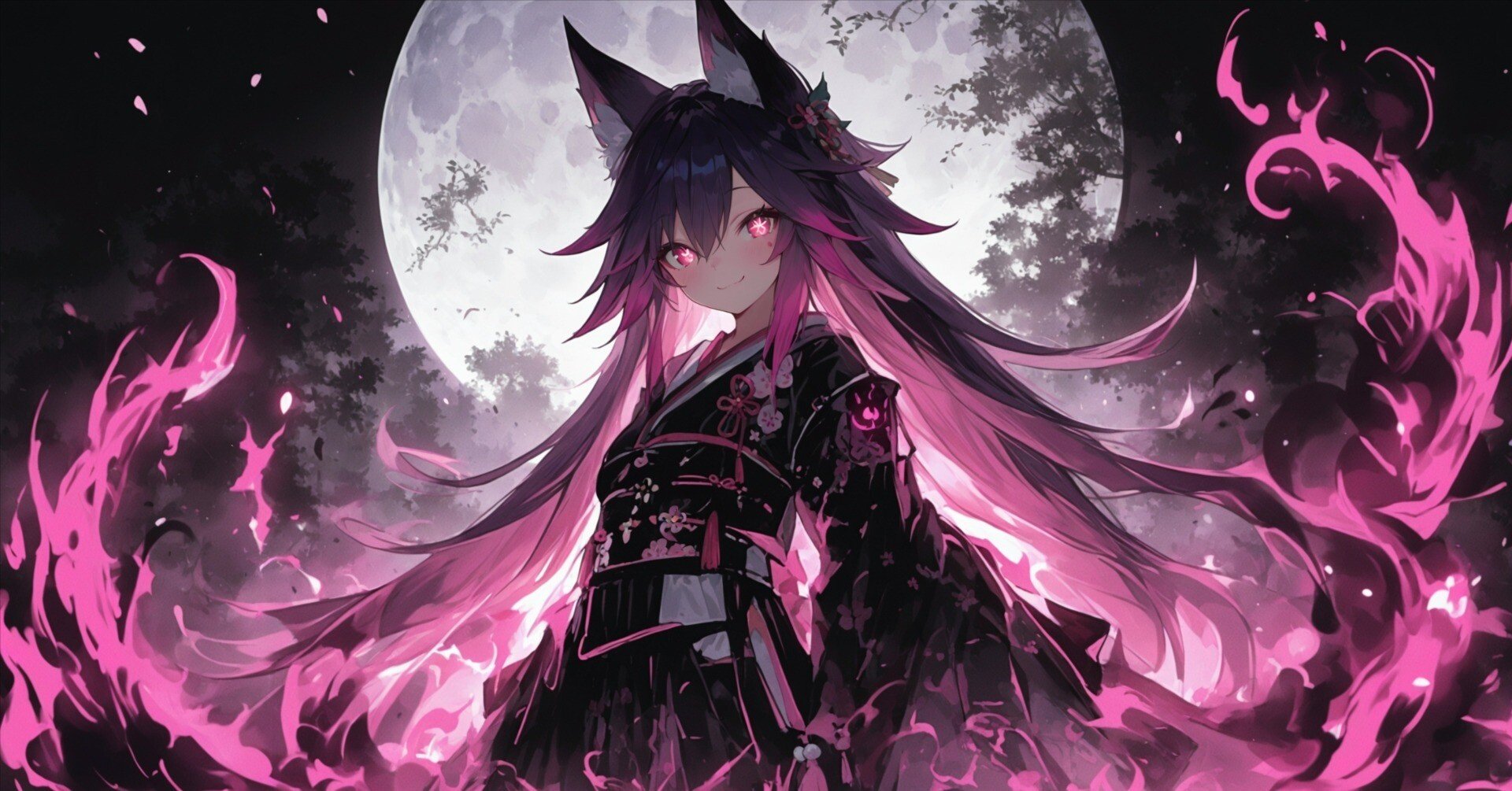 初心者でも出来るプロンプト付！満月が照らす幻想和風アート｜ #AI