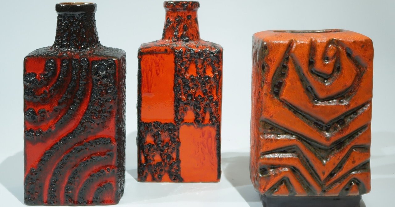 Fat Lava セラミック花瓶 ブラウン オレンジ アートフラワー インテリア