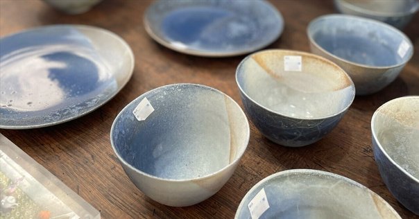 笠間焼　作家　長田さん 笠間焼 作家 長田さん 笠間長石シリーズ展 ー稲田石から生まれる