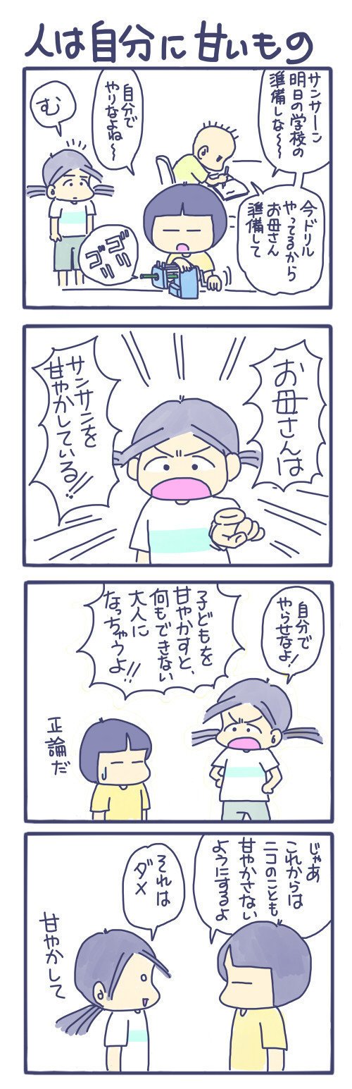 自分に甘く