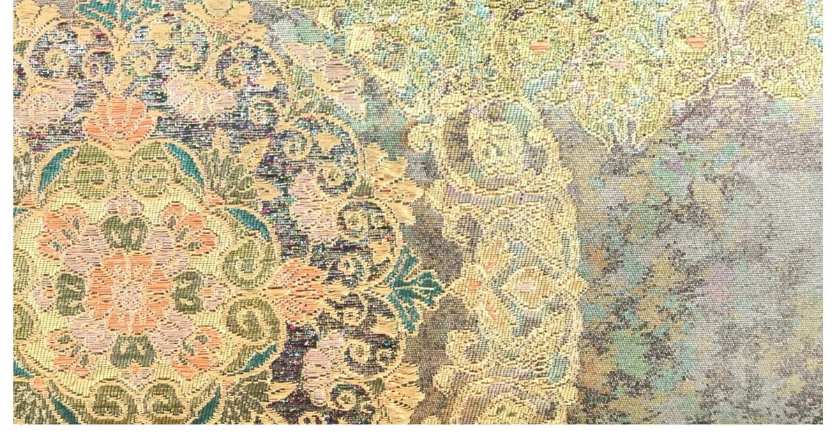 楽帯 二部式帯 高級呉服 引箔 正倉院模様 二重太鼓 作り帯｜古今