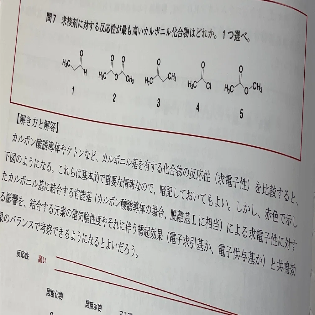 薬剤師国家試験で有機化学を勉強しよう（第106回）詳細な解説で完全