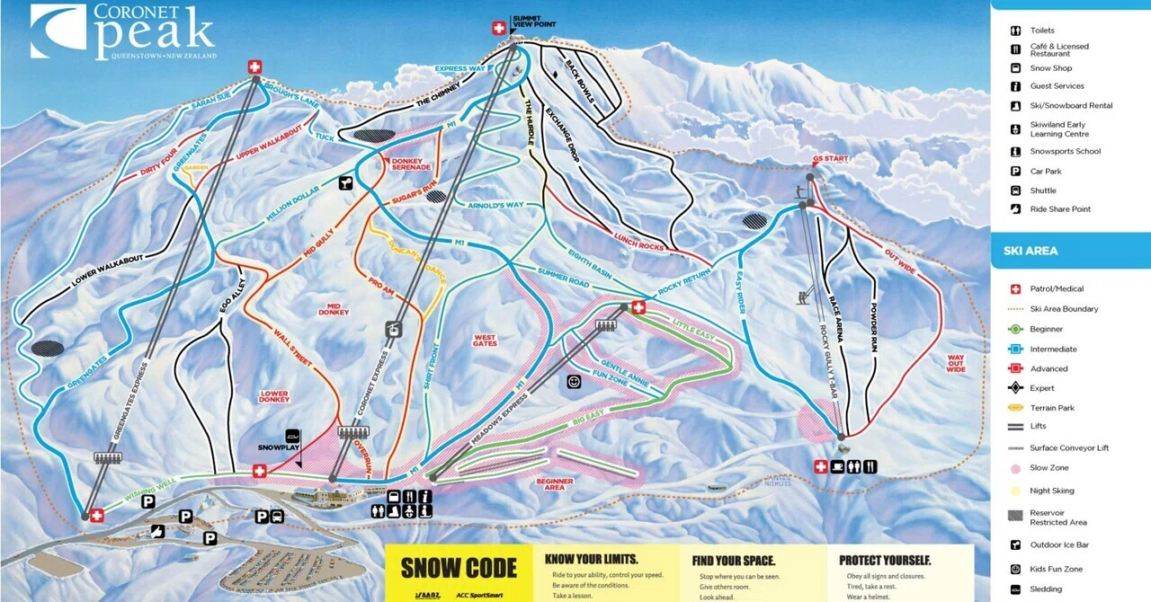 FAB コロネットピーク Coronet Peak CF Coronet Peakスキー場④｜Toru-アウトドアガイド