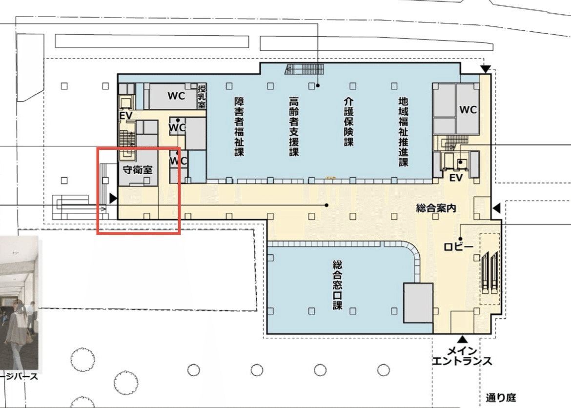 R7製図課題〉庁舎の夜間休日対応の計画｜ご飯のお供