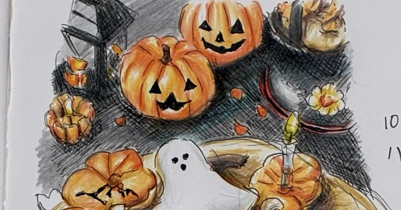 手描きイラスト ハロウィンの残光 【公式通販】