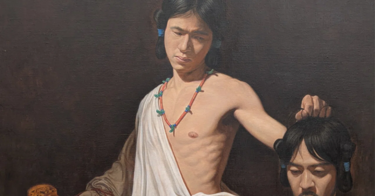 油彩 三村稔画伯(白日会会員)人物画 (グスコーブドリ)サイン入りP8サイズ 画家 三村 稔のシン絵画以外の古典とかの研究所｜画家 三村 稔のシン
