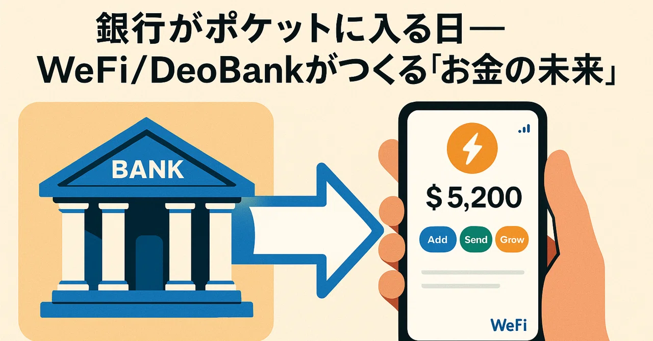 銀行がポケットに入る日——WeFi / DeoBankがつくる「お金の未来」｜WeFiもち（MOCHI)