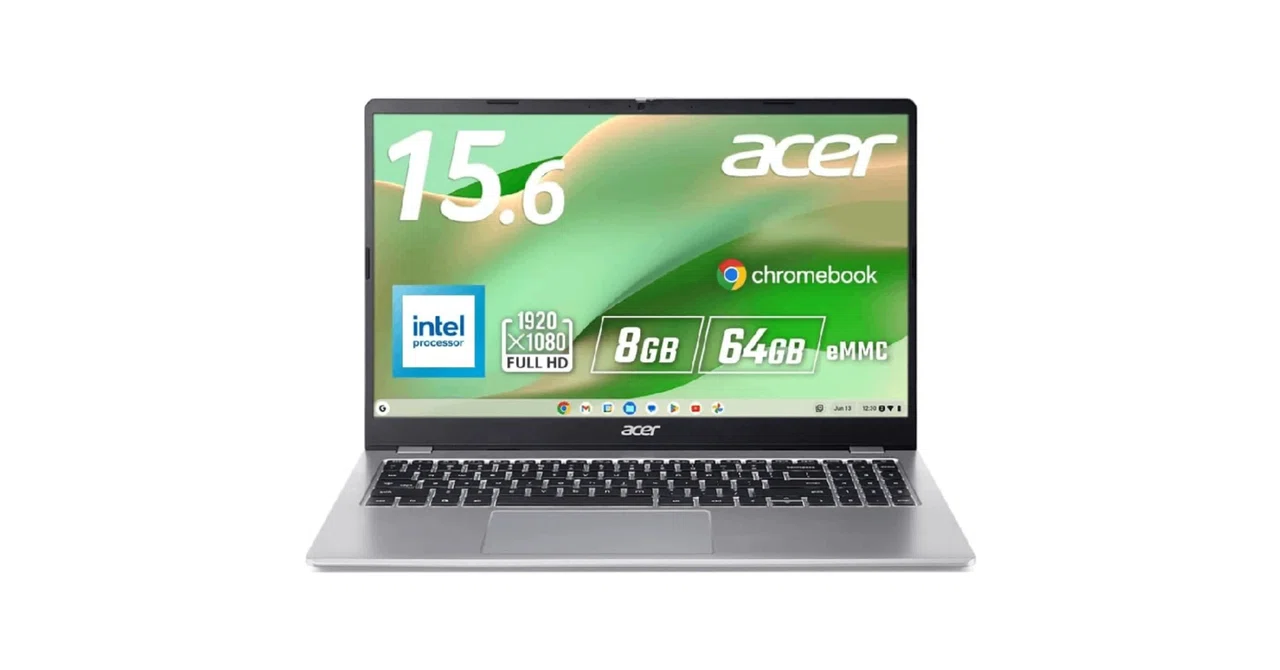 Acer の新型 Chromebook 315 が登場、Intel N150 と 8GB RAM 搭載で高