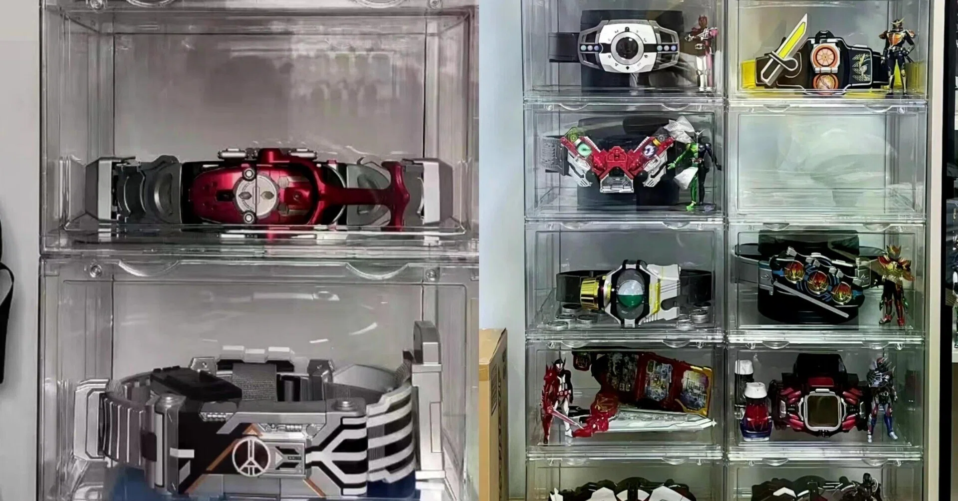 仮面ライダー 電王 装着変身 フィギュア アオシマ 大型 ディスプレイケース付 仮面ライダー腰ベルトを美しく収納！透明ケースでお部屋を