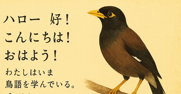 第1922回 中国語の鳥の名前｜翆野 大地