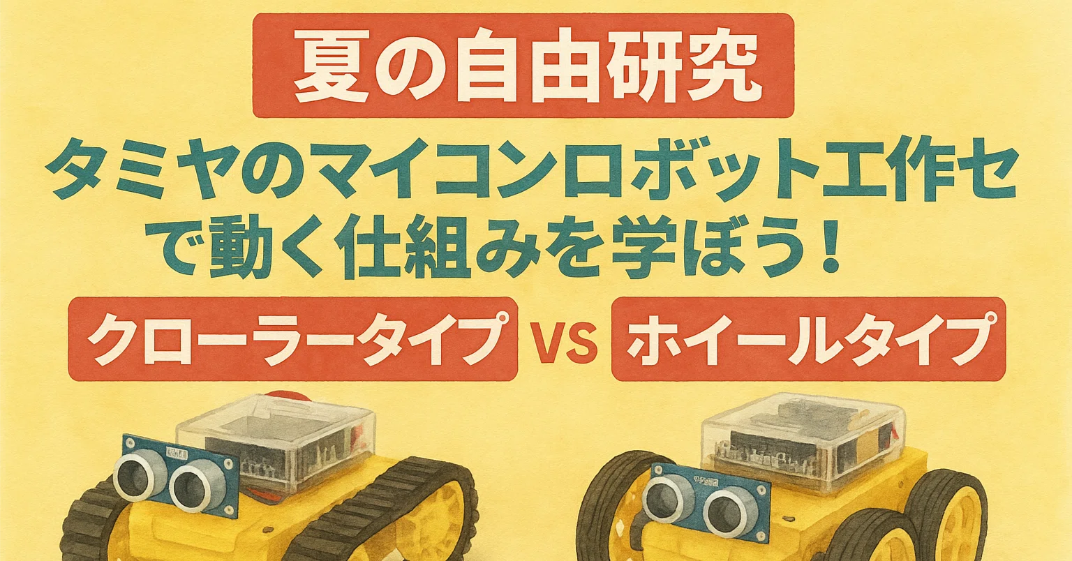 夏の自由研究】タミヤのマイコンロボット工作セットで動く仕組みを学