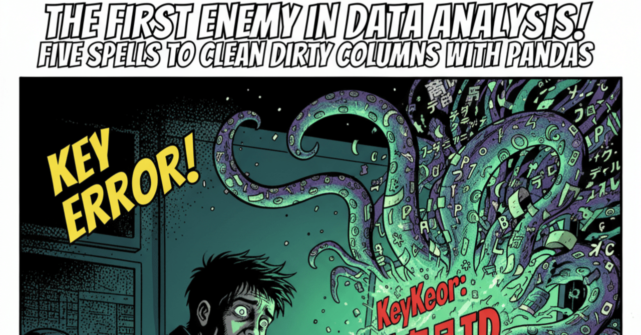 データ分析の最初の敵!Pandasで汚いカラムをクリーンにする五大魔法|KITAcore