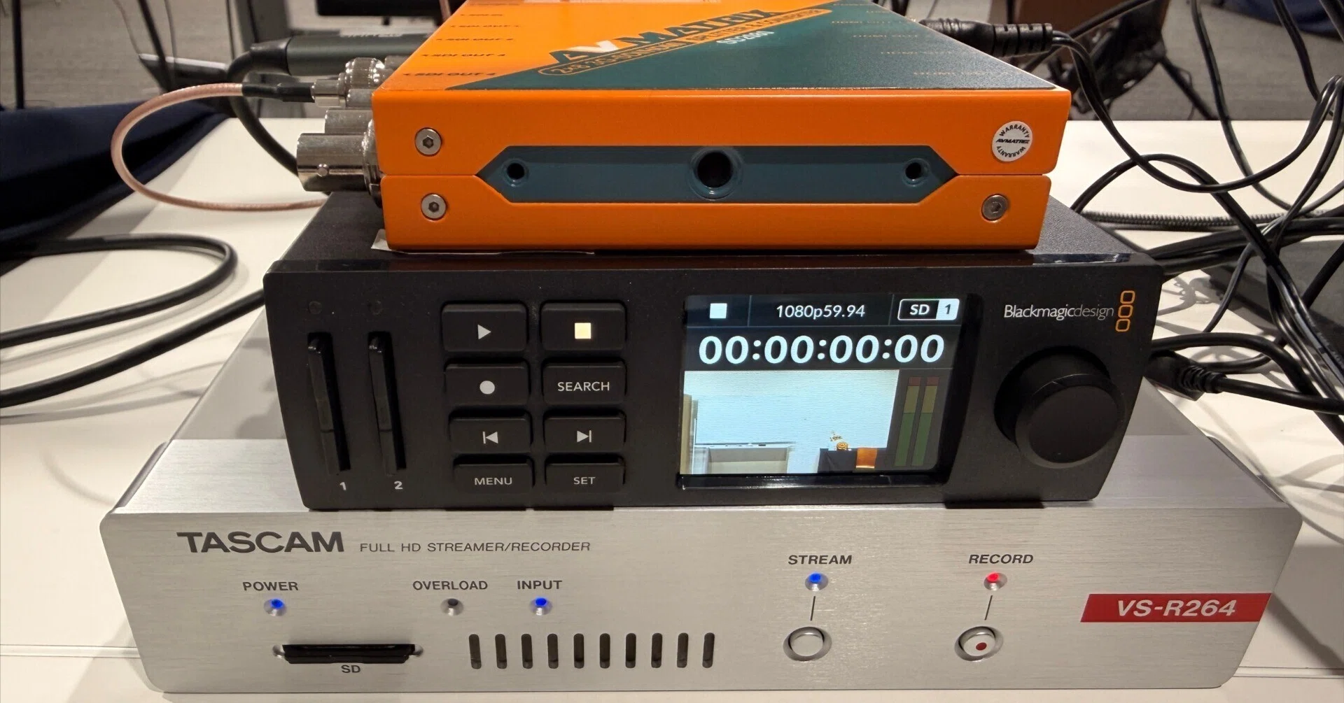 TASCAM VS-R264 ストリーミングエンコーダー/デコーダー 設定箇所
