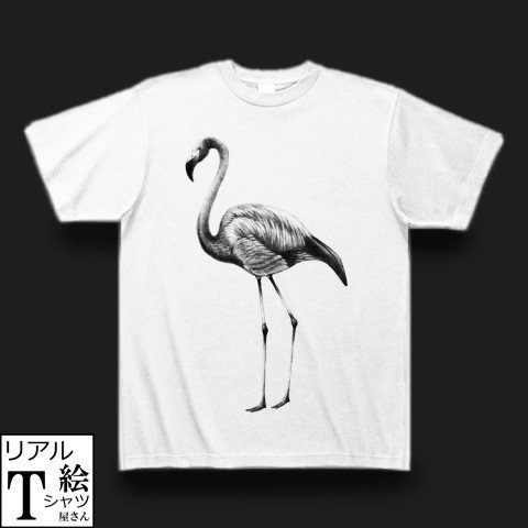 フラミンゴのリアルイラストtシャツを作りました リアル絵tシャツ屋さん Note