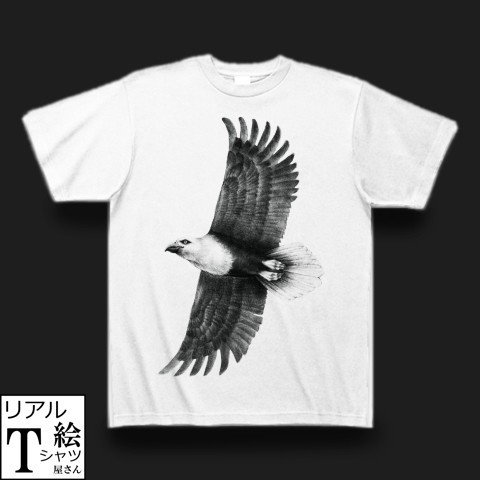 大空を舞う鷲のリアルイラストtシャツを作りました リアル絵tシャツ屋さん Note