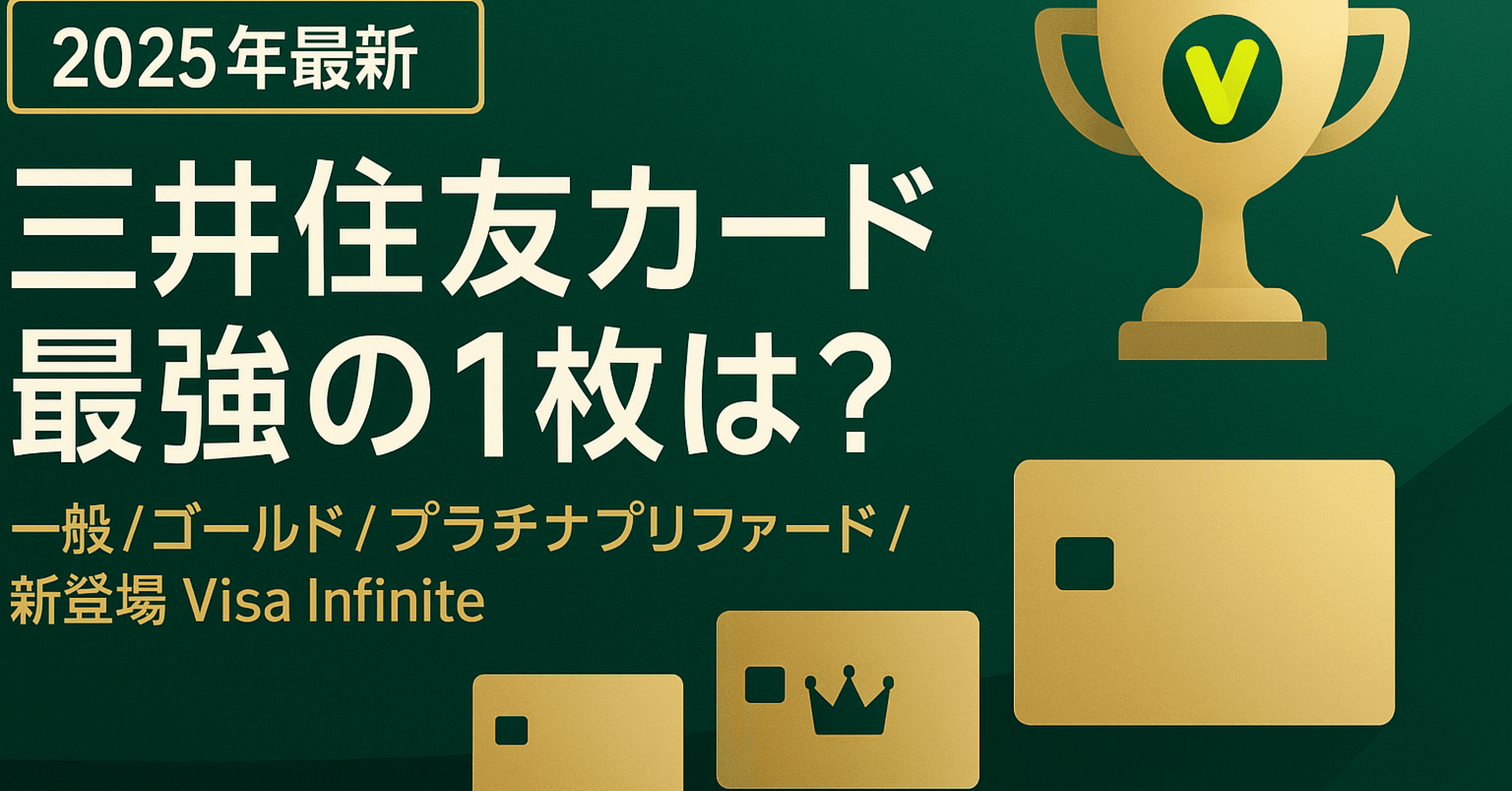 2025年最新版】三井住友カード最強のランクはどれ？一般・ゴールド・プラチナプリファードから新登場Visa  Infiniteまで徹底解説！｜たなやん｜Vポイントびより【FP解説】