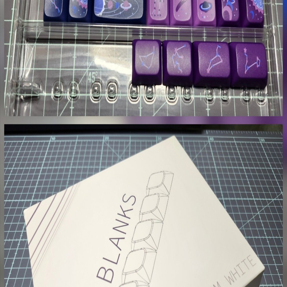 キーキャップ：PBS White Blanks/Galaxy｜環