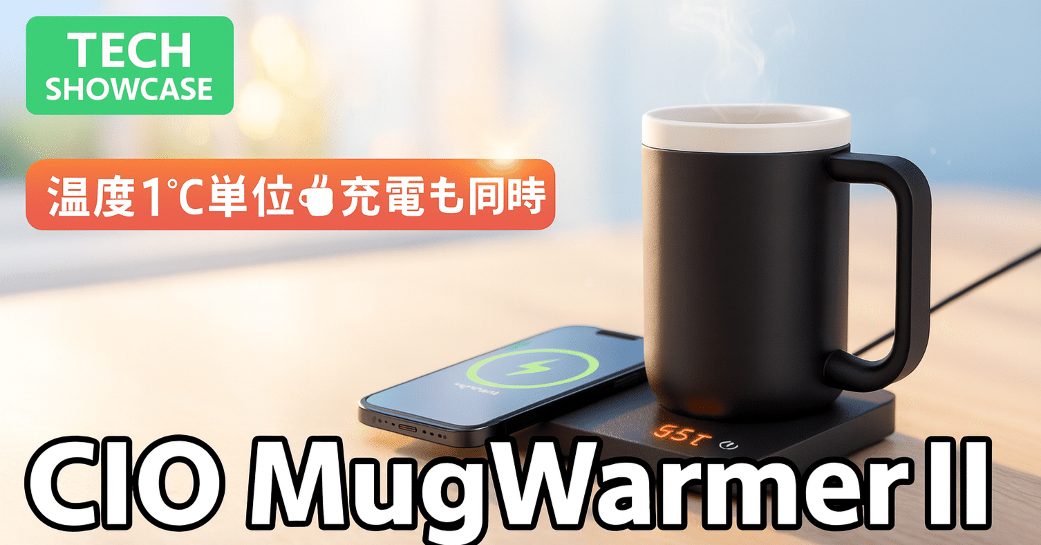 新着ギア〉 CIO MugWarmer II — 1 °C刻みの保温とQi2充電を両立する