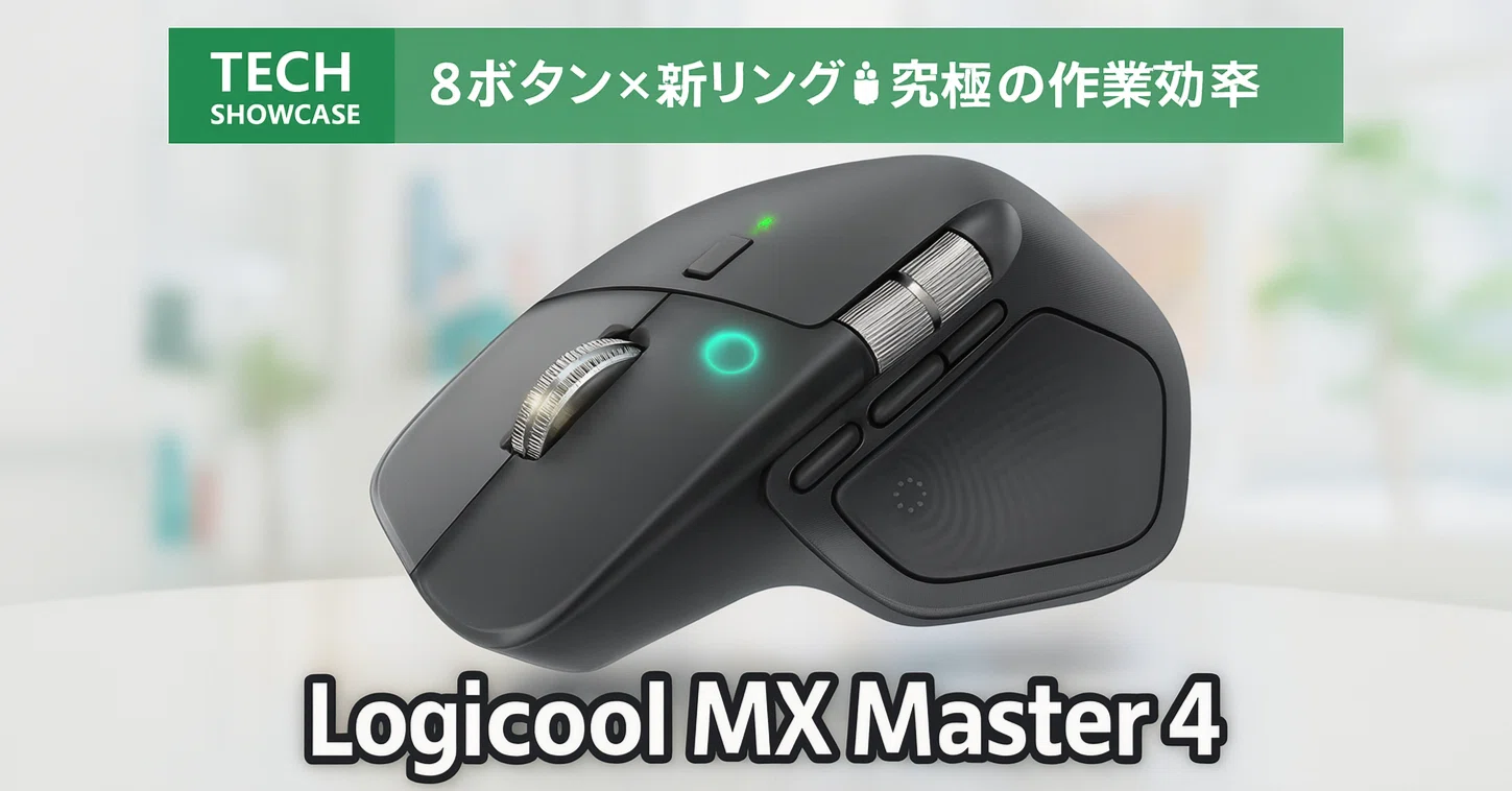 新着ギア〉 Logicool MX Master 4 — 8ボタンと新アクションリングで