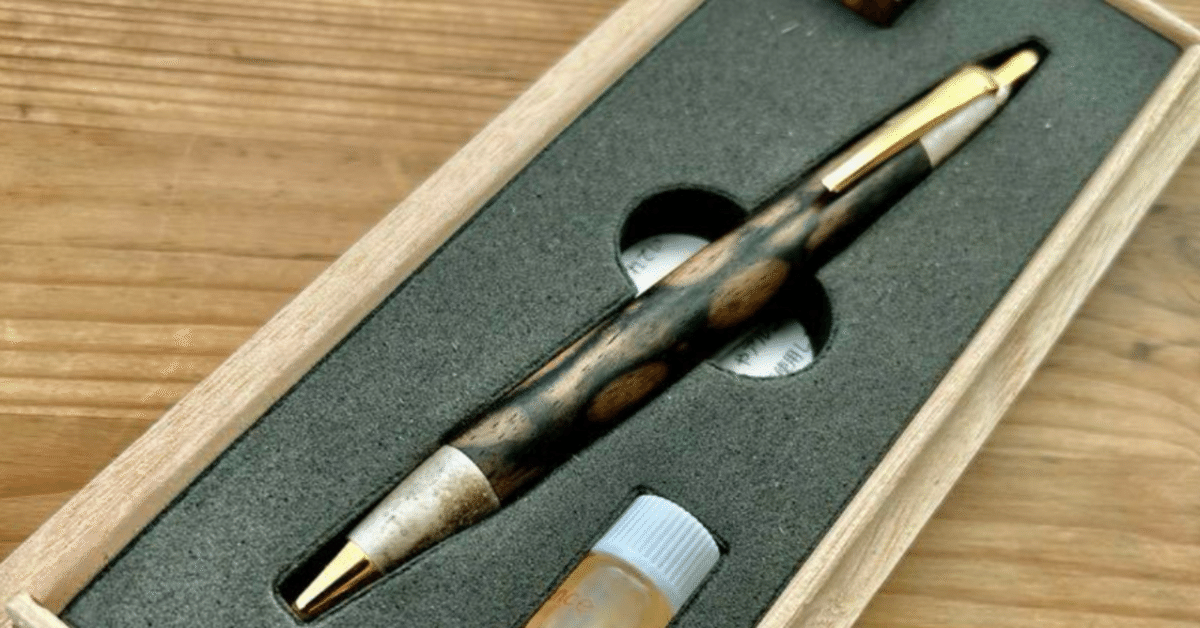 野原工芸 斑紋純銀色金具 黒柿孔雀木 芯ホルダー ｜ちょ火