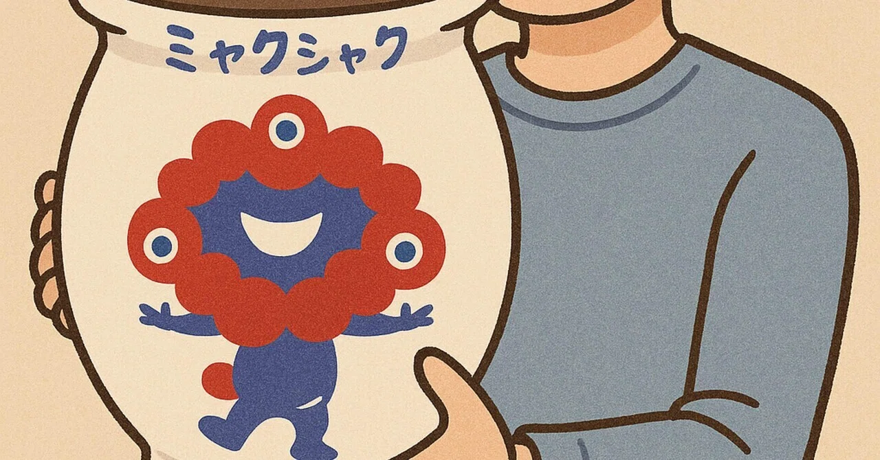 ミャクミャクの壺がやってきた朝｜RIKOちゃん