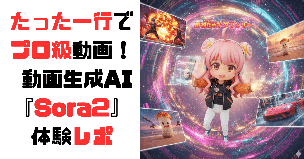 たった一行の呪文でプロ級動画！🎥 招待制動画AI『Sora2』体験レポ