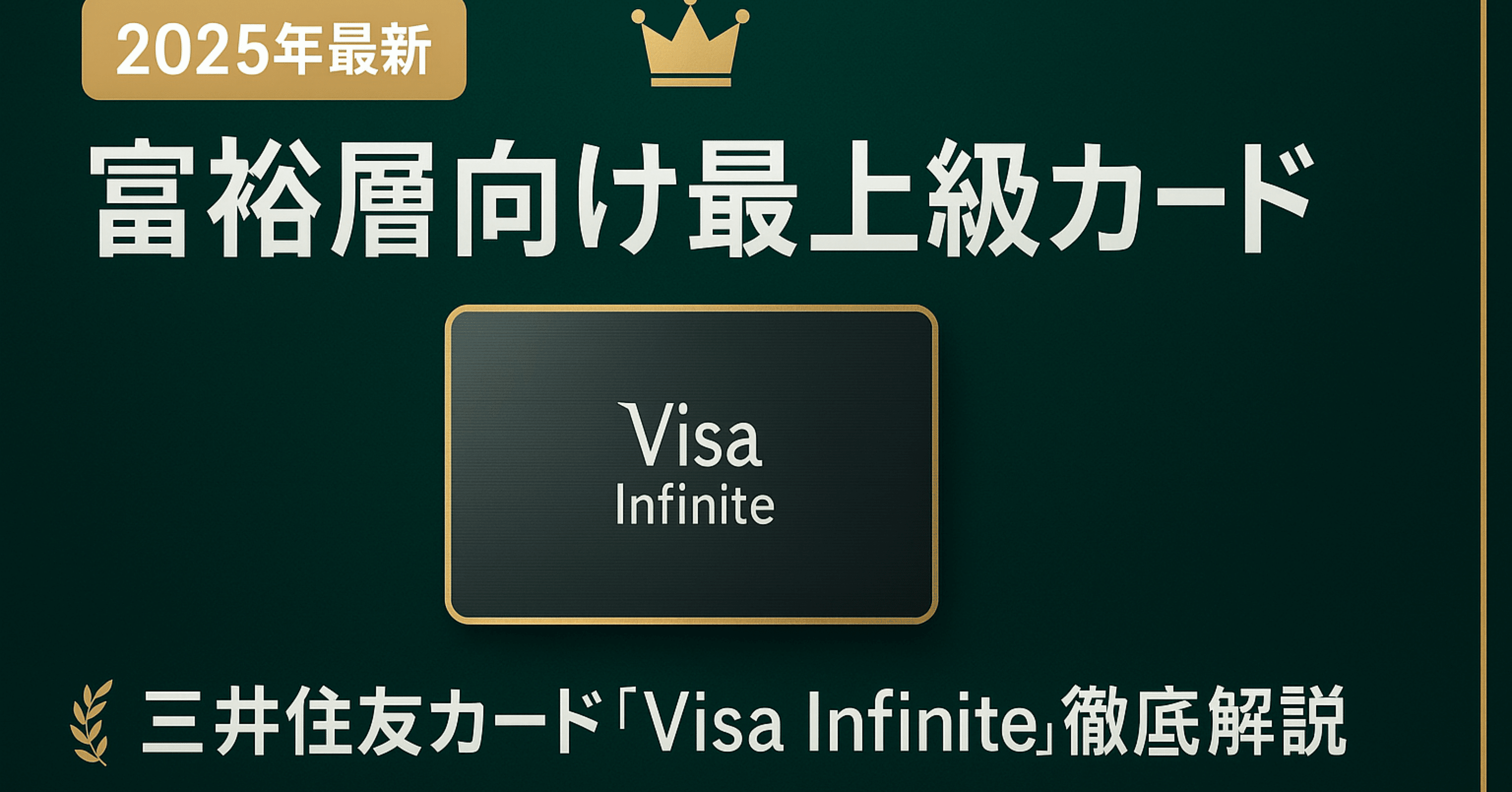 富裕層向け最上級カード！「三井住友カードVisa Infinite」徹底解説｜たなやん｜Vポイントびより【FP解説】