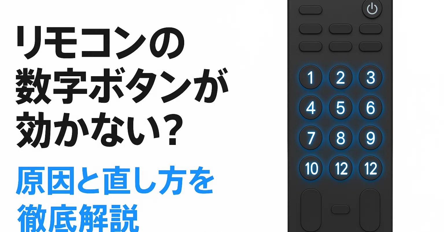 リモコンの数字ボタンだけ効かない原因と直し方 完全ガイド｜毎日が