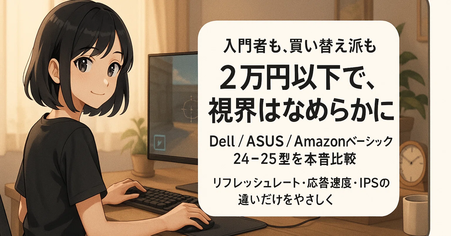 神モニター発見】Dell SE2425HG, ASUS VG259Q5A, Amazonベーシックを