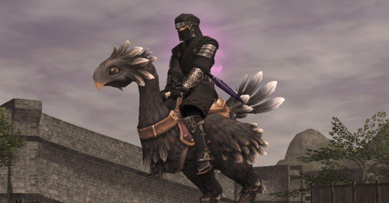 FF11 黒チョコボみーっけ！チョコボカラーで色を変えてみた｜ff11memo_nokin