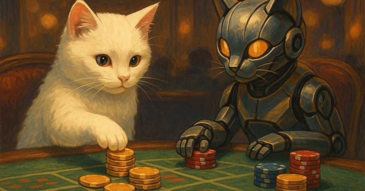 AIイラスト]コインを賭ける｜みぽぽ