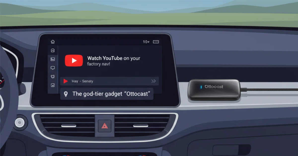 純正ナビでYouTubeが見れる！有線CarPlayをワイヤレス化＆動画視聴可能