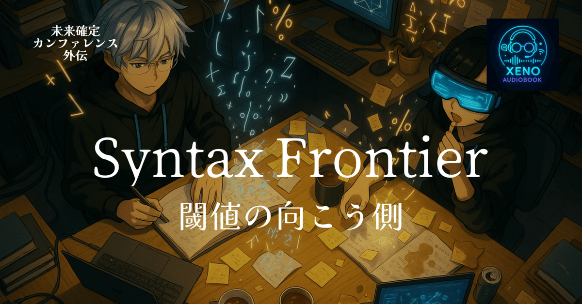Syntax Frontier「閾値の向こう側」🎧｜未来確定プロジェクト