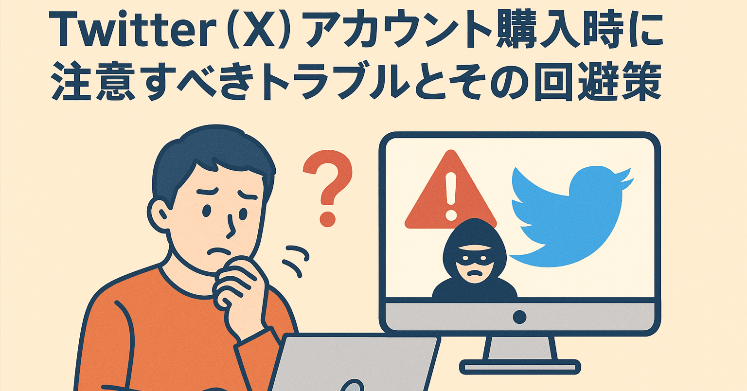 Twitter（X）アカウント購入時に注意すべきトラブルとその回避策｜ほげお